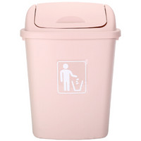 ABEPC 大号塑料垃圾桶30L40升65L四色工业户外加厚包邮厨房家用大垃圾桶65L-H浅粉色带盖