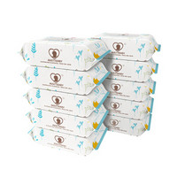 AUSTTBABY 婴儿柔湿巾 便携装新生儿用品宝宝手口专用护理湿纸巾 30抽*10包