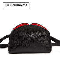 Lulu Guinness 2019春新款红唇黑色牛皮腰包商务休闲设计师款小包