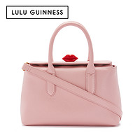 Lulu Guinness 2019新款牛皮斜挎包粉色红唇商务单肩女款医生包