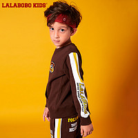 LALABOBOKIDS中大童英文套装 上装 L02D-KNTS48