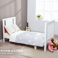 法国品牌全实木欧式多功能可加长0-14岁可拼接大床婴儿床