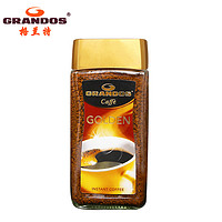 格兰特速溶黑咖啡德国进口0脂低卡金速溶美式冻干咖啡粉100g瓶装