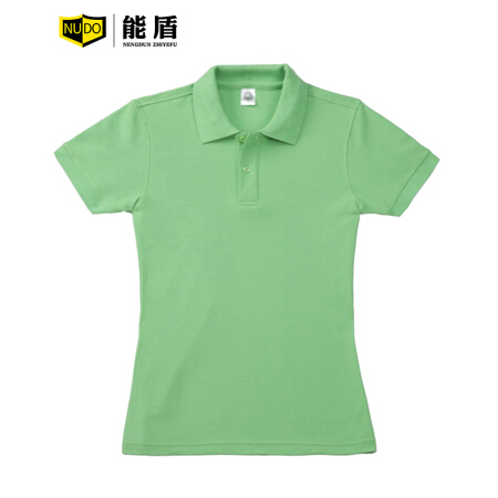 能盾班服t恤文化广告衫logo工作服polo衫短袖翻领上衣定做102CBJ-A-1明绿上衣（棉）XXXL