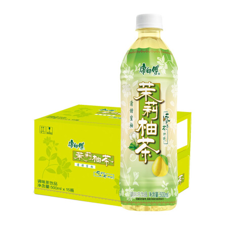 康师傅 茉莉柚茶 果味饮品 量贩饮料整箱装 500ml*15瓶