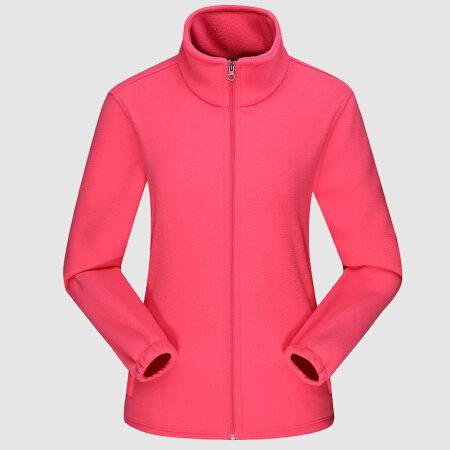 富铤（FORTEI）棉衣男棉服2019秋冬新款抓绒衣男情侣款摇粒绒开衫保暖外套 W901 桃红（女款） 3XL