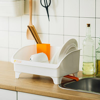 愉悦之家 碗架厨房置物架沥水架放碗碟收纳架子厨房用品沥水篮子塑料整理架
