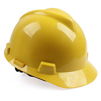 梅思安（MSA）10146459  标准型PE黄色安全帽一指键帽衬针织布吸汗带D型下颌带  1顶