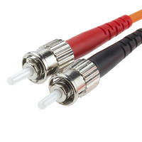 RS Pro欧时 2m 橙色 光纤电缆组件, 连接器 A: ST, 连接器 B: ST, 多模 OM2 ST