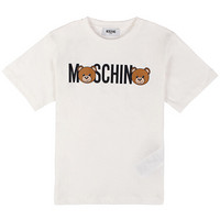 莫斯奇诺 MOSCHINO 奢侈品童装男款纯棉短袖T恤小熊圆领半袖HNM029 LAA03 10063 4A/4岁/104cm