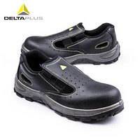 代尔塔 (Deltaplus) 301106 牛皮劳保鞋 高性能透气防静电/耐磨 定做黑色 38码一双