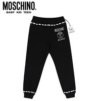 莫斯奇诺 MOSCHINO 奢侈品童装 男女童休闲运动裤儿童潮长裤HUP02X LDA00 60100 12A/12岁/152cm