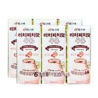 韩国进口  宾格瑞 （BINGGRAE） 荔枝蜜桃味牛奶饮料200ml*6
