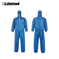 雷克兰（Lakeland）麦克斯带帽连体防护服 透气服 劳保用品化学防化服 PPP428BE蓝色3XL码10件