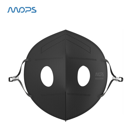 MOPS忻风随身空气净化器2代口罩耗材 口罩5只装黑色 防霾防尘防pm2.5 需配合主机使用