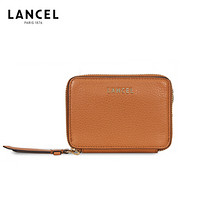 LANCEL 兰姿 LETTRINES 女款短款钱包 牛皮革 A0764720TU 驼色 小号