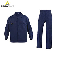 代尔塔  / DELTAPLUS  405168 长袖工作服全棉防静电工装 透气 藏青色 1件 厂家直发