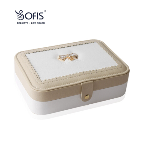 SOFIS 首饰盒 首饰收纳盒单层皮革手饰品盒手表盒简约原创礼品女孩