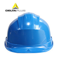 代尔塔（DELTAPLUS）102008 高密度聚丙烯(PP) 石英3型安全帽 蓝色 1个(需另配JUGALPHA下颚带) 定制款