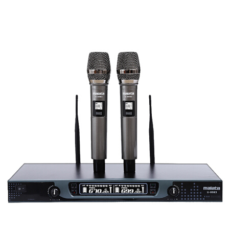 malata 万利达 U-8083 无线话筒一拖二 U段麦克风 家庭KTV主持演讲会议无线麦克风