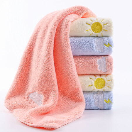 卡伴（Curbblan）婴儿毛巾宝宝洗脸巾儿童小毛巾幼儿园方巾新生儿童手帕可洗 3条装 30*50cm
