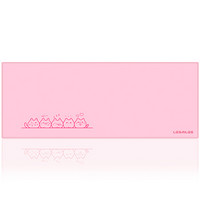 飞遁（LESAILES）800*300*3mm可爱团子猫咪粉色游戏电竞鼠标垫 超大电脑键盘桌垫 易清洁