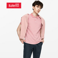班尼路（Baleno）Polo衫 短袖男 2019年新品休闲潮流弹力纯色条纹翻领t恤男 R36 R36 XL