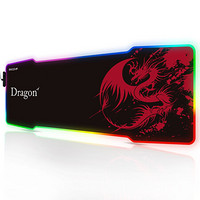 宜适酷 （EXCO） RGB03烈焰翼龙发光电竞游戏鼠标垫 超大号幻彩软布细面桌垫 XL