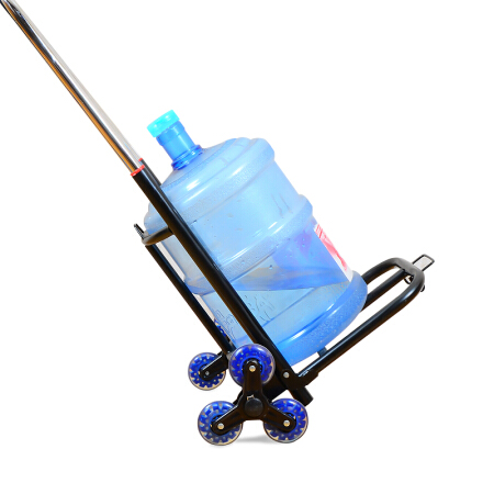 秉优 新款6轮可爬楼手拉车 强力型 专有桶装水固定凹槽 赠弹力绳