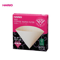 HARIO日本原装进口咖啡滤纸V60滴滤式原木便捷手冲咖啡过滤网 02号  40枚
