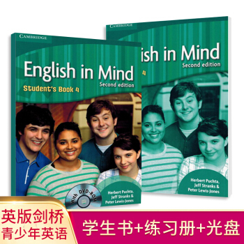 剑桥KETPET考试用书 英版English In Mind 4级别 学生书+练习册+光盘