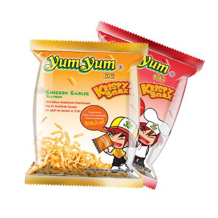 泰国进口 养养牌（yumyum）点心面（烧烤味25g*3袋+蒜蓉鸡味25g*3袋）干脆面