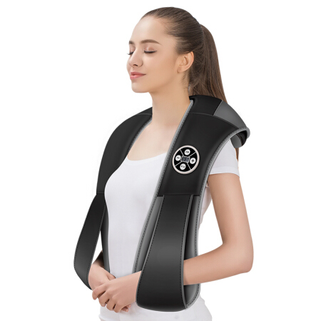 茗振（MZ）颈椎按摩器按摩披肩666A双核捶打款 按摩仪治疗仪 颈部肩部腰部背部热敷可车载