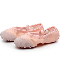 儿童舞蹈鞋女软底练功鞋男成人形体猫爪跳舞鞋红女童中国芭蕾舞鞋10款肉色26码