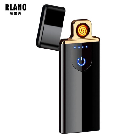 RLANC 瑞兰克 充电打火机 触屏款个性电阻丝打火机 轻薄款黑冰rl-118