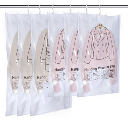 Obar 喔爸 棉袄羽绒服真空挂钩袋 衣物衣服整理袋可挂式压缩袋 3特3大 6枚装送手泵