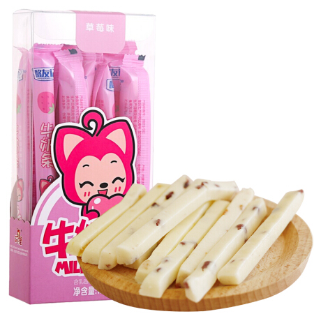 酪友记 阿狸系列休闲零食 奶酪棒 草莓味牛奶条150g
