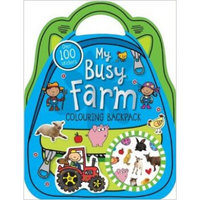 Colouring And Sticker Books My Busy Farm Colouring Backpack*
