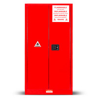欧宝美安全柜防爆柜化工厂危险品储存柜学校实验室柜化学品柜带锁危险易燃液体存储柜红色60加仑
