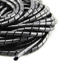 电线包线缠绕管理线管黑色白色收纳绕线带埋线器缠绕管20mm黑色 2.5米/卷