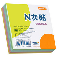 N次贴（STICKN）33001可再贴便条纸/便利贴/百事贴(76x76mm)四色200张装