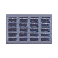 富路达 20抽透明抽屉零件柜工具盒抽屉柜元件柜 螺丝整理柜 小物品储物柜
