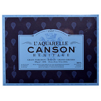 康颂（CANSON）传承系列水彩本 法国原装进口300g水彩纸四面封胶纯棉纸张 粗糙230x310mm 20张