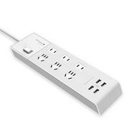菲森客（FTHINK ）FS-604U 新国标智能4孔USB充电6位插座/排插/插排/插线板1.8米 白色