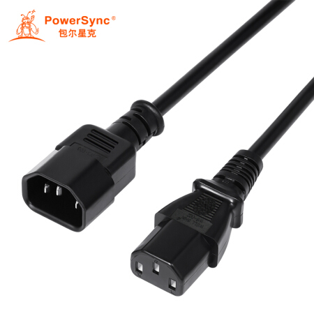 包尔星克 PDU/服务器C13转C14电源延长线 黑色0.5米 WS-003+WS-002 MPPQ0005