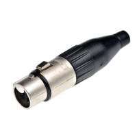 RS Pro欧时 黑色 垂直 插座 电缆安装 XLR 连接器, 镀锡触点, 120 V 交流
