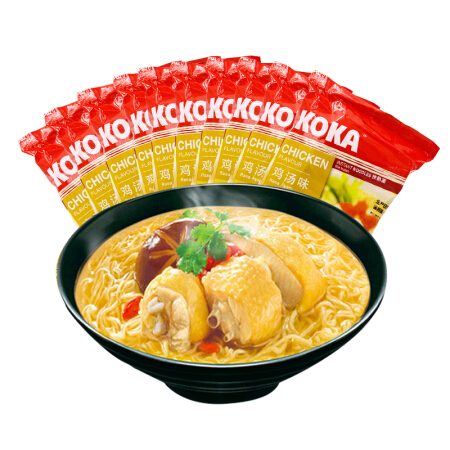 新加坡进口 KOKA方便面 鸡汤面泡面 85g*10包
