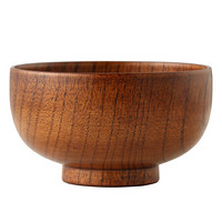 达乐丰实木日式圆碗米饭碗酸枣木整木碗宝宝碗面碗MBJ48（11.5*6.7）