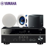 雅马哈（Yamaha）HTR-3072+IC600+SW050 音箱 吸顶式音响 天花吊顶式背景音乐蓝牙音响 USB音响（4件套）