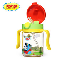 托马斯和朋友 儿童宝宝带重力球刻度手柄吸管杯 男女童幼儿ppsu水杯水壶 200ml 黄绿